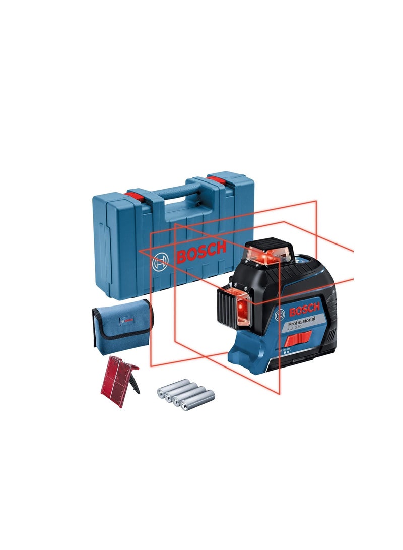 Professional Laser Level Red Laser Interior Working Range Up To 30m 4x Battery Aa