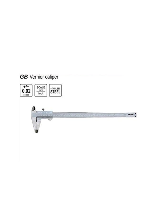 Vernier Caliper 0-200mm SS with Additional Scale YT-72003 Silver