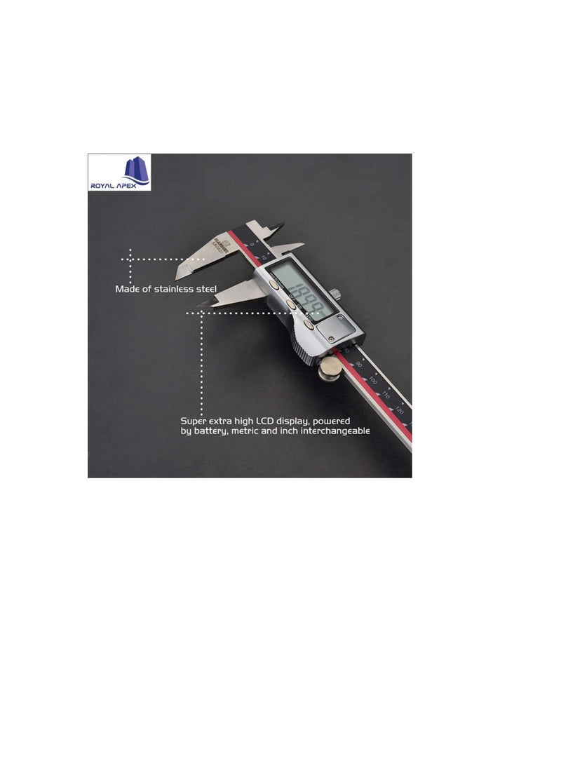 Harden Professional Steel Digital Caliper 150mm with Extra-Large LCD Display 0-150MM