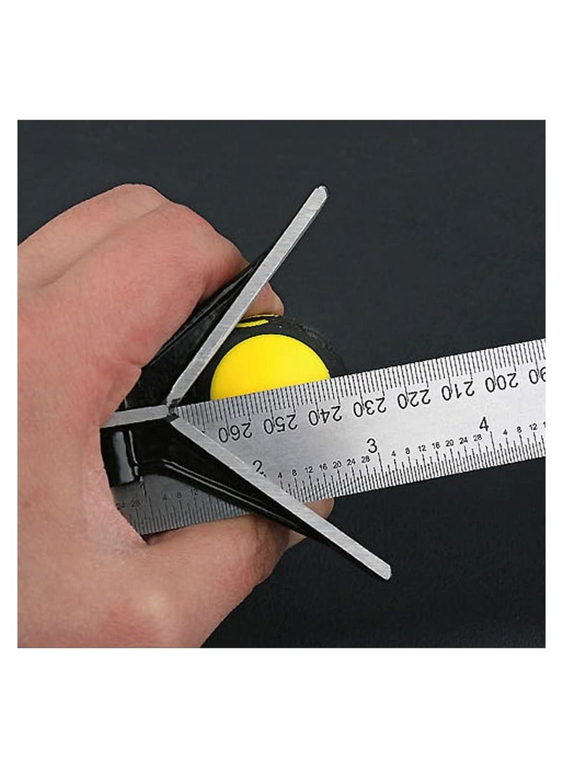 Combination Angle Ruler, SYOSI 300MM Combination Square Angle Ruler Stainless Steel Multi Function Measuring Tool About 0.35Kg