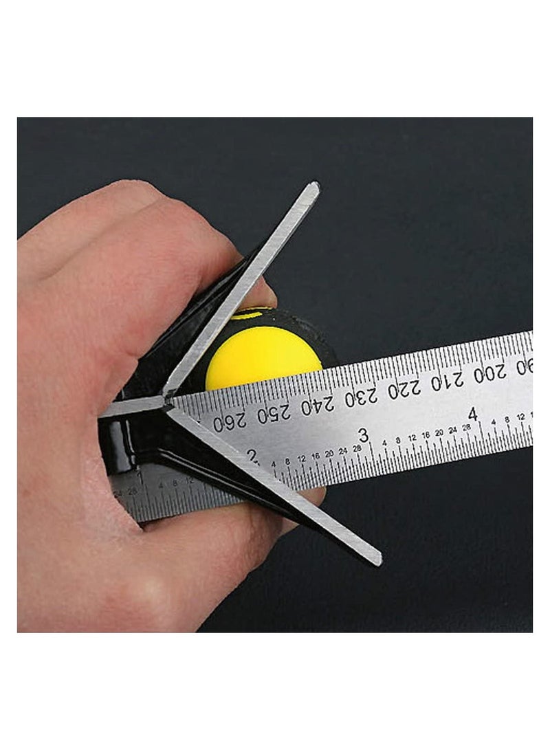 Combination Angle Ruler, SYOSI 300MM Combination Square Angle Ruler Stainless Steel Multi Function Measuring Tool About 0.35Kg