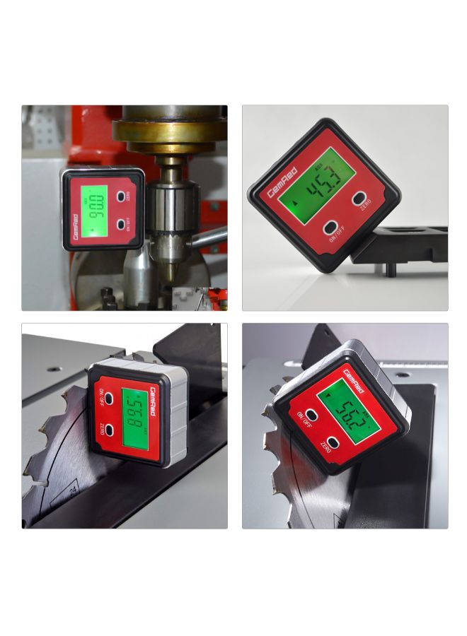 Magnetic Base Digital Level Box Inclinometer Red