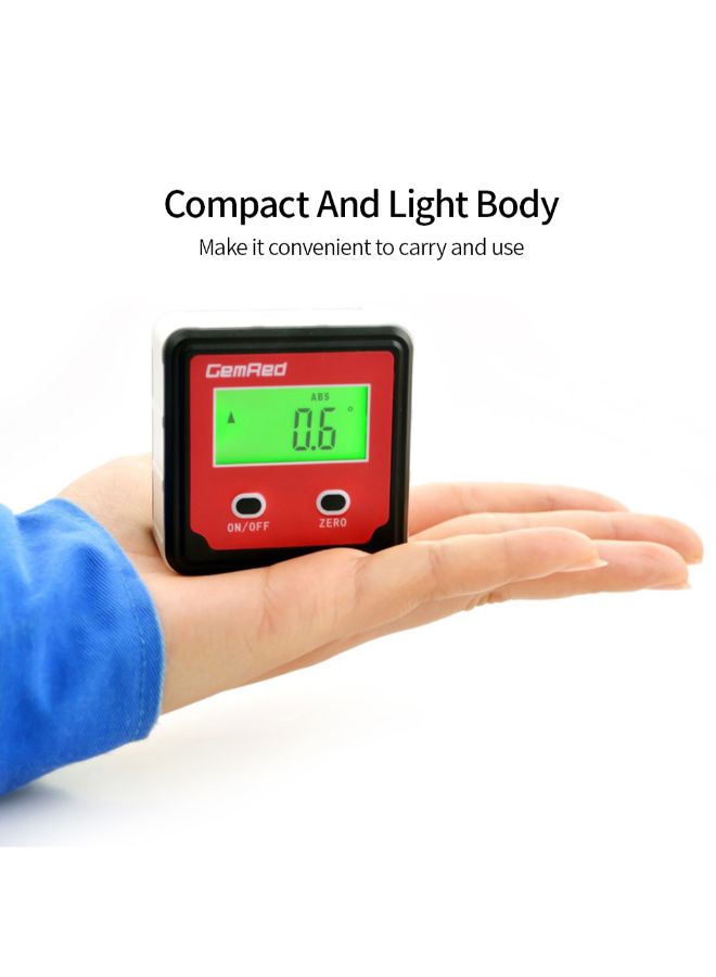 Magnetic Base Digital Level Box Inclinometer Red