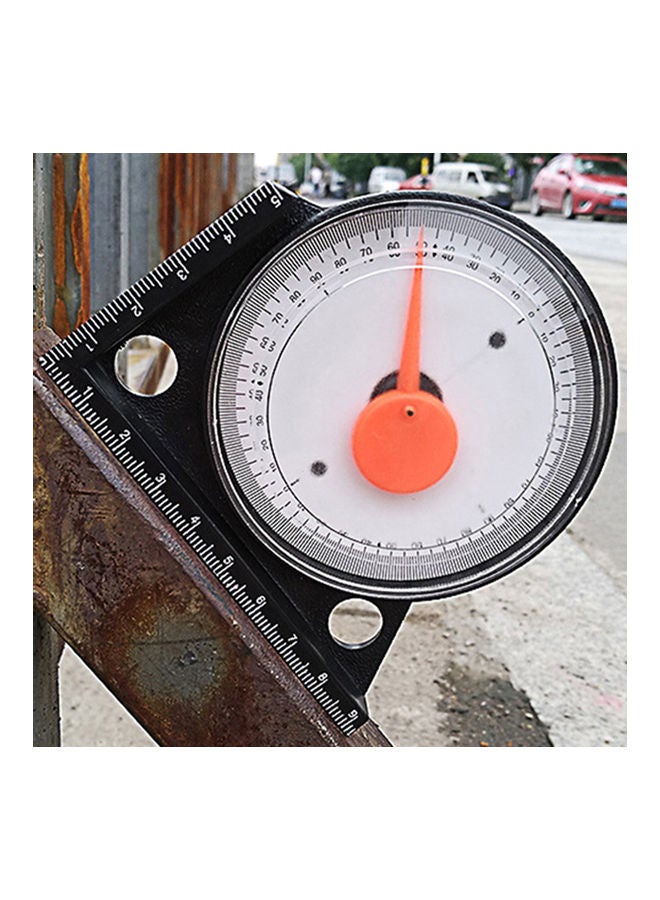 Tile Brickwork Bevel Artifact Protractor Inclinometer Angle Gauge Level Scale Black 20*10*20cm