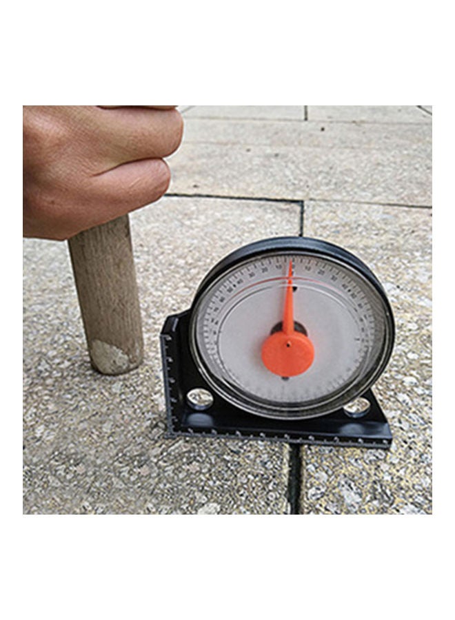Tile Brickwork Bevel Artifact Protractor Inclinometer Angle Gauge Level Scale Black 20*10*20cm