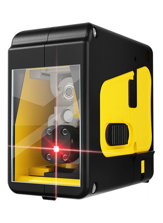 Portable 2 Line High-Precision Laser Level Tool Yellow/Black