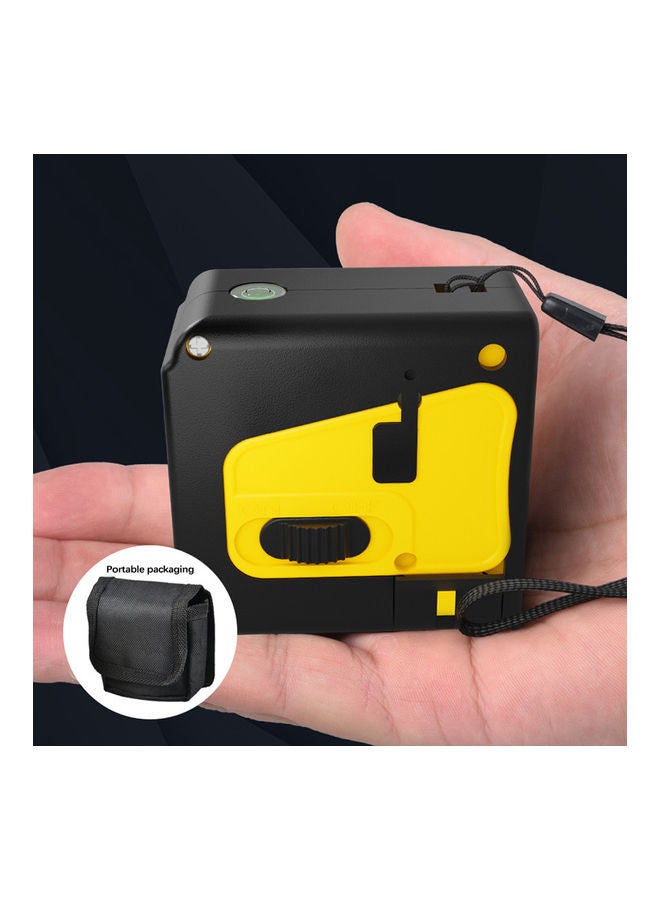 Portable 2 Line High-Precision Laser Level Tool Yellow/Black