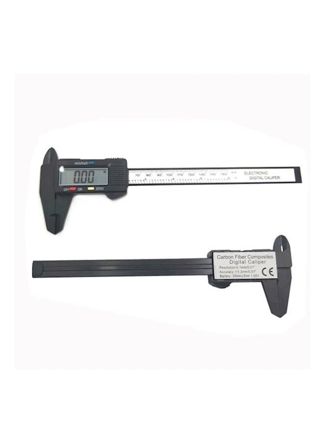 Portable Digital LCD Caliper Gauge Black 150mm