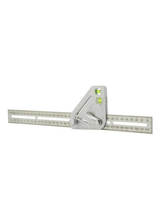 Multifunctional Woodworking Triangle Ruler Silver 35.5*2*8cm