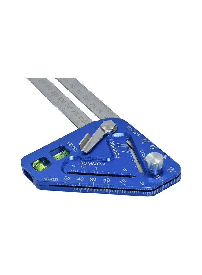 Multifunctional Woodworking Measuring Tool blue 35.50x2x8cm