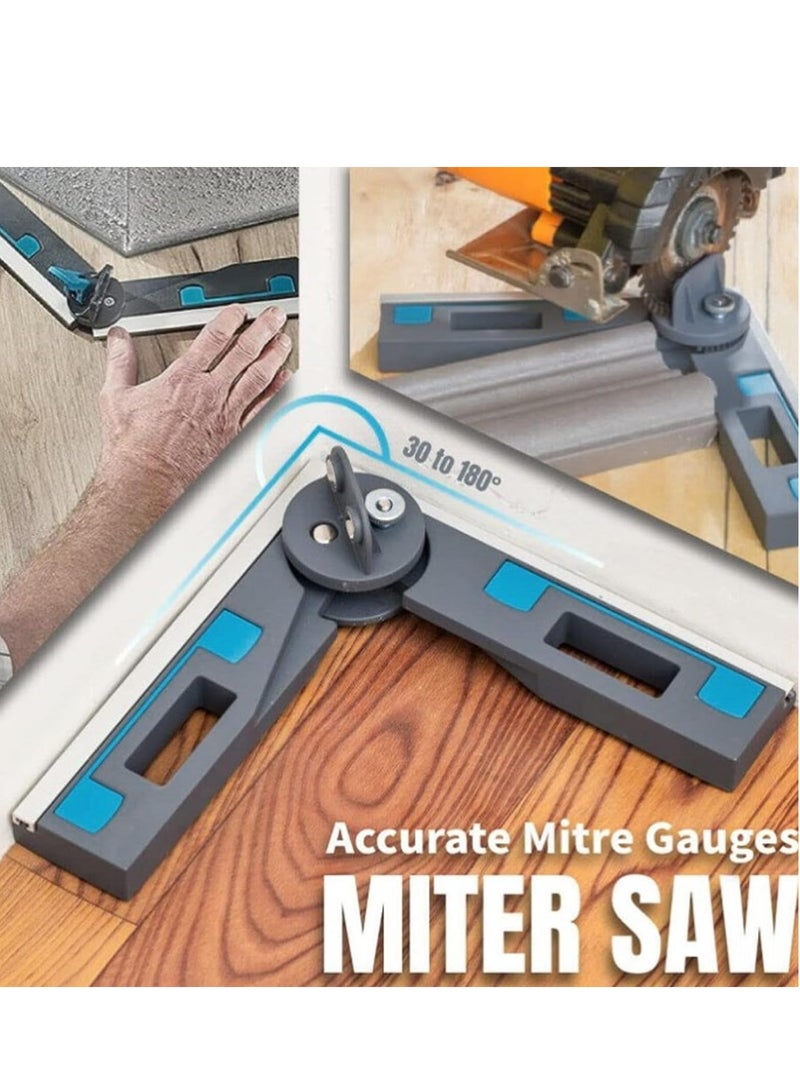 Mitre Measuring Cutting Tool 2 in 1 Accurate Mitre Gauges for Saws Accurate 30 to 180° Aluminum Alloy Mitre Gauges Goniometer Mitre Angle Ruler Finder Too for Home Improvement Carpentry Work