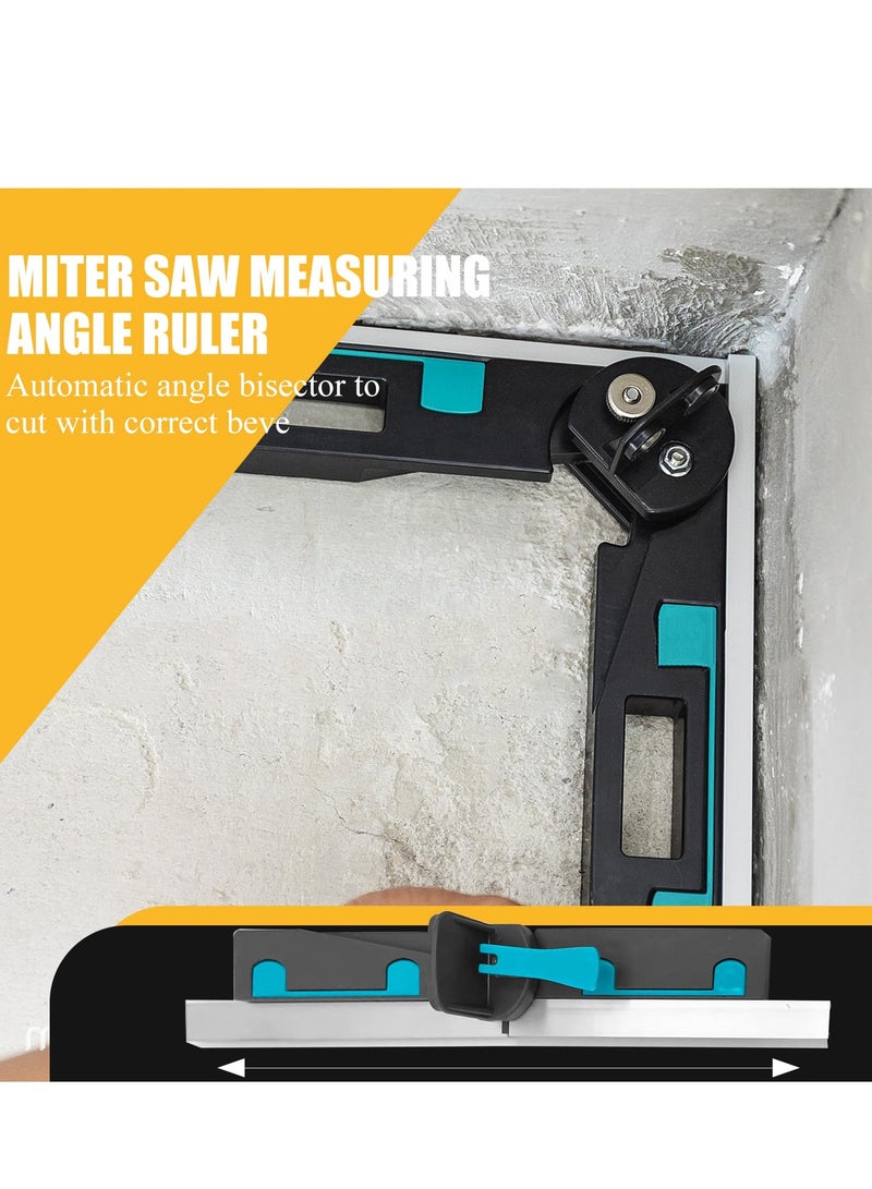 Mitre Measuring Cutting Tool 2 in 1 Accurate Mitre Gauges for Saws Accurate 30 to 180° Aluminum Alloy Mitre Gauges Goniometer Mitre Angle Ruler Finder Too for Home Improvement Carpentry Work