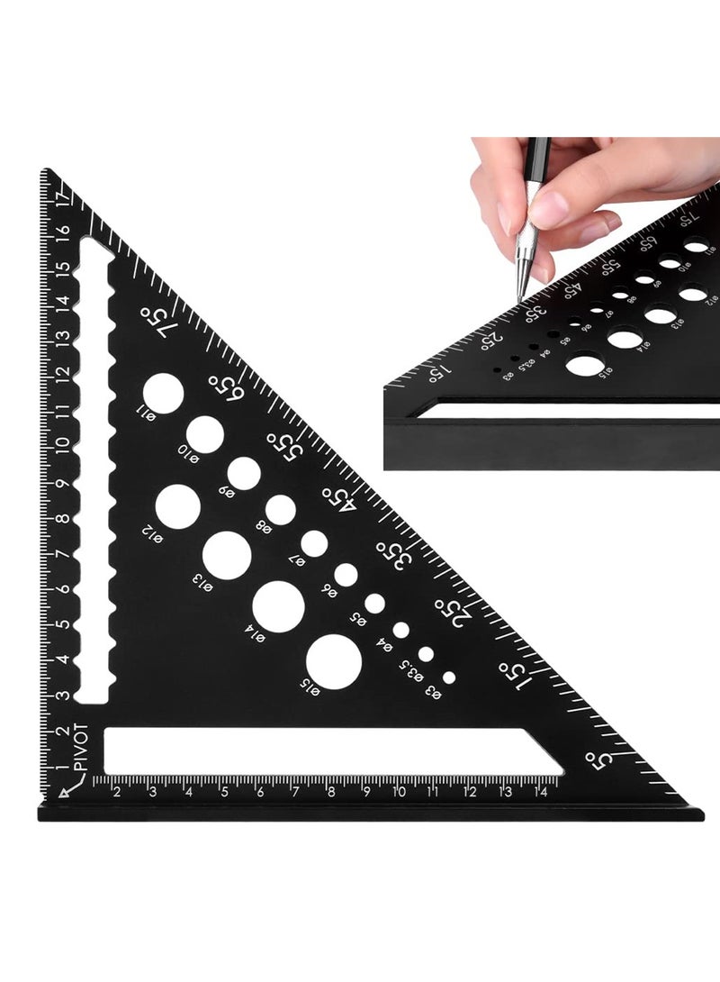 High Precision Aluminum Triangle Ruler Protractor Layout Measuring Tool for Carpenters and Woodworkers versatile Metric Square