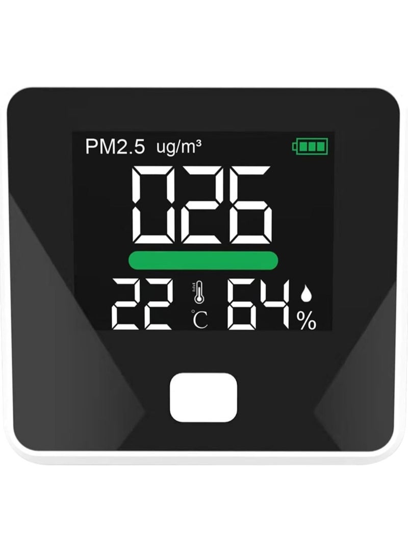 PM2.5 Air Quality Monitor, Indoor Air Quality Monitor Tester, Indoor Air Pollution Meter, PM2.5 Sensor Detector, Temperature and Humidity, PM2.5 Real-Time LED Display