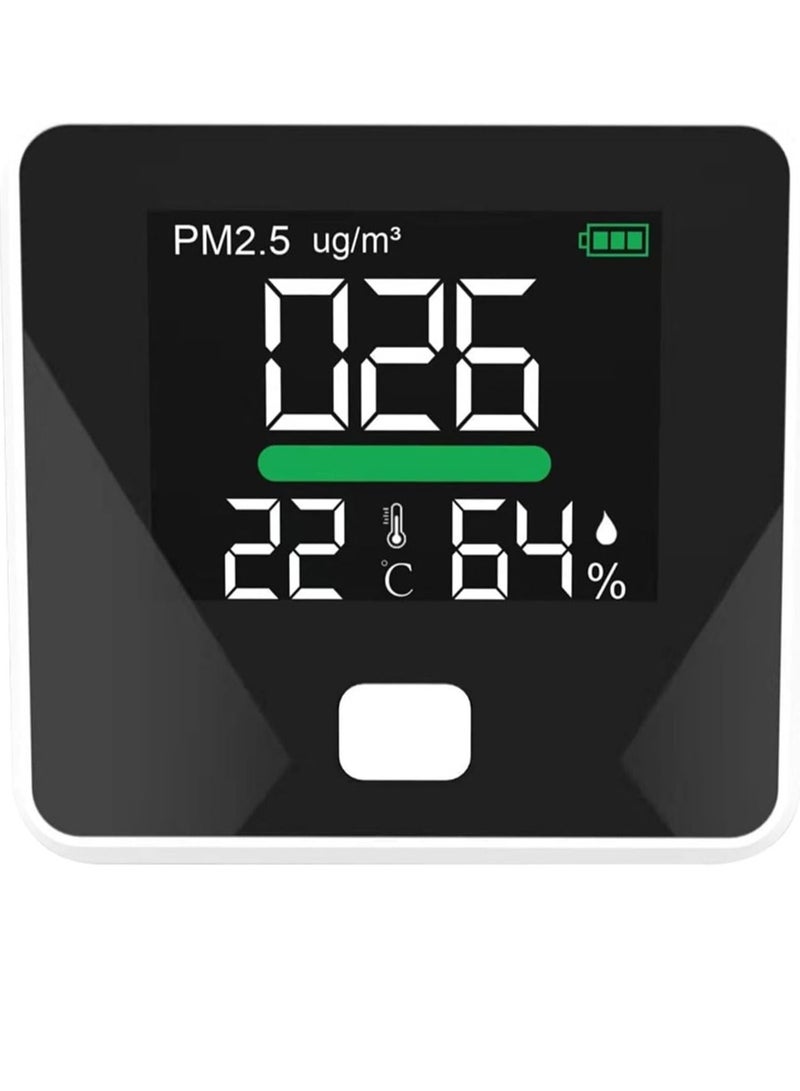 PM2.5 Air Quality Monitor, Indoor Air Quality Monitor Tester, Indoor Air Pollution Meter, PM2.5 Sensor Detector, Temperature and Humidity, PM2.5 Real-Time LED Display