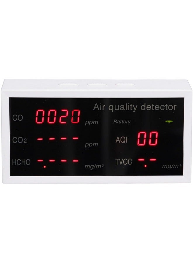 5in1 Air Quality Tester, CO2, AQI, HCHO, and TVOC Detector, Portable Indoor Air Quality Meter for Home, Car, Baby Room