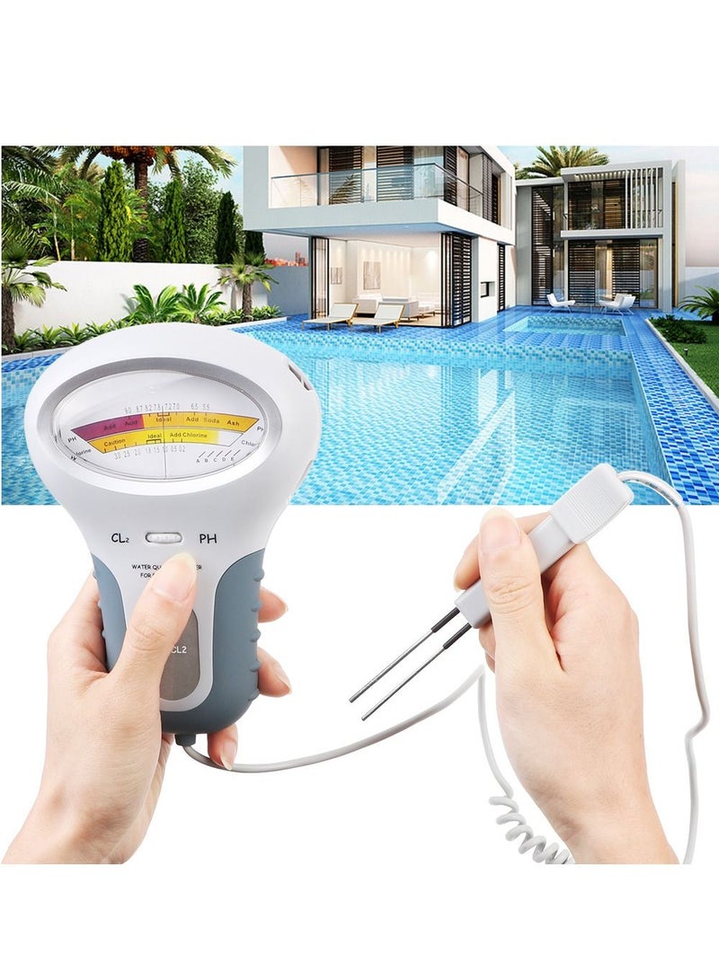 Water Quality Testing Device Water Chlorine Tester PH Chlorine Meter for Swimming Pool