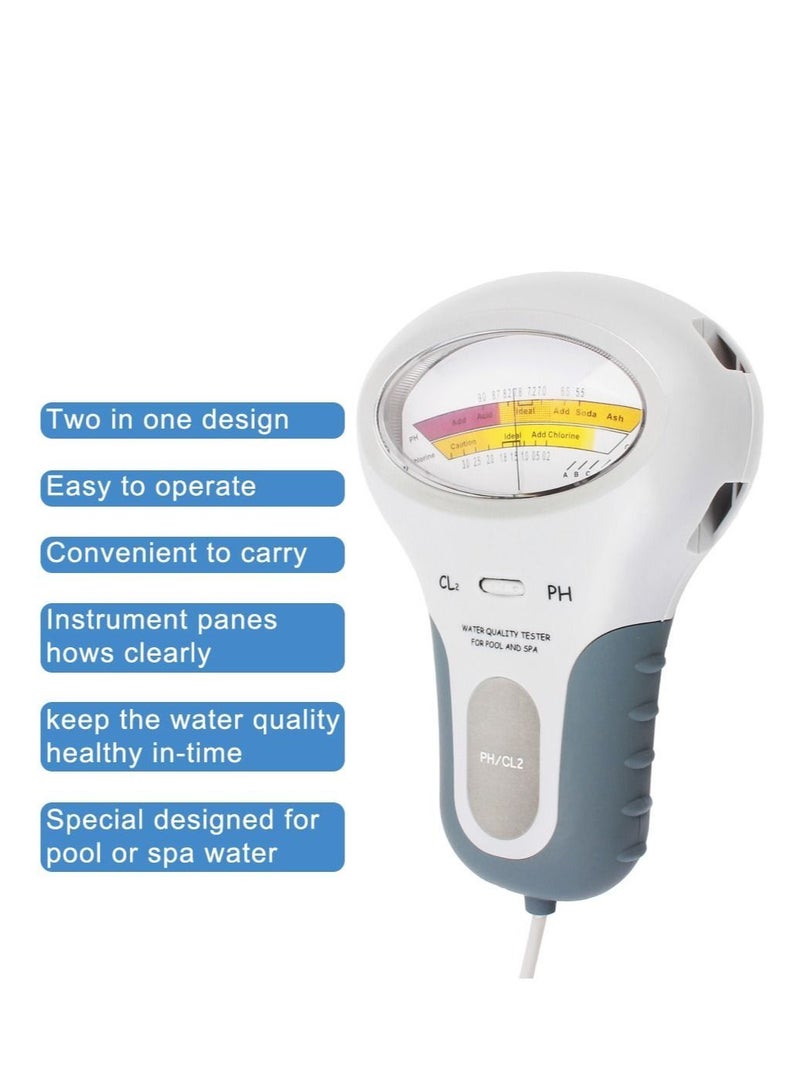 Water Quality Testing Device Water Chlorine Tester PH Chlorine Meter for Swimming Pool
