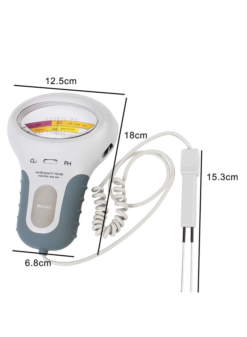 Water Quality Testing Device Water Chlorine Tester PH Chlorine Meter for Swimming Pool
