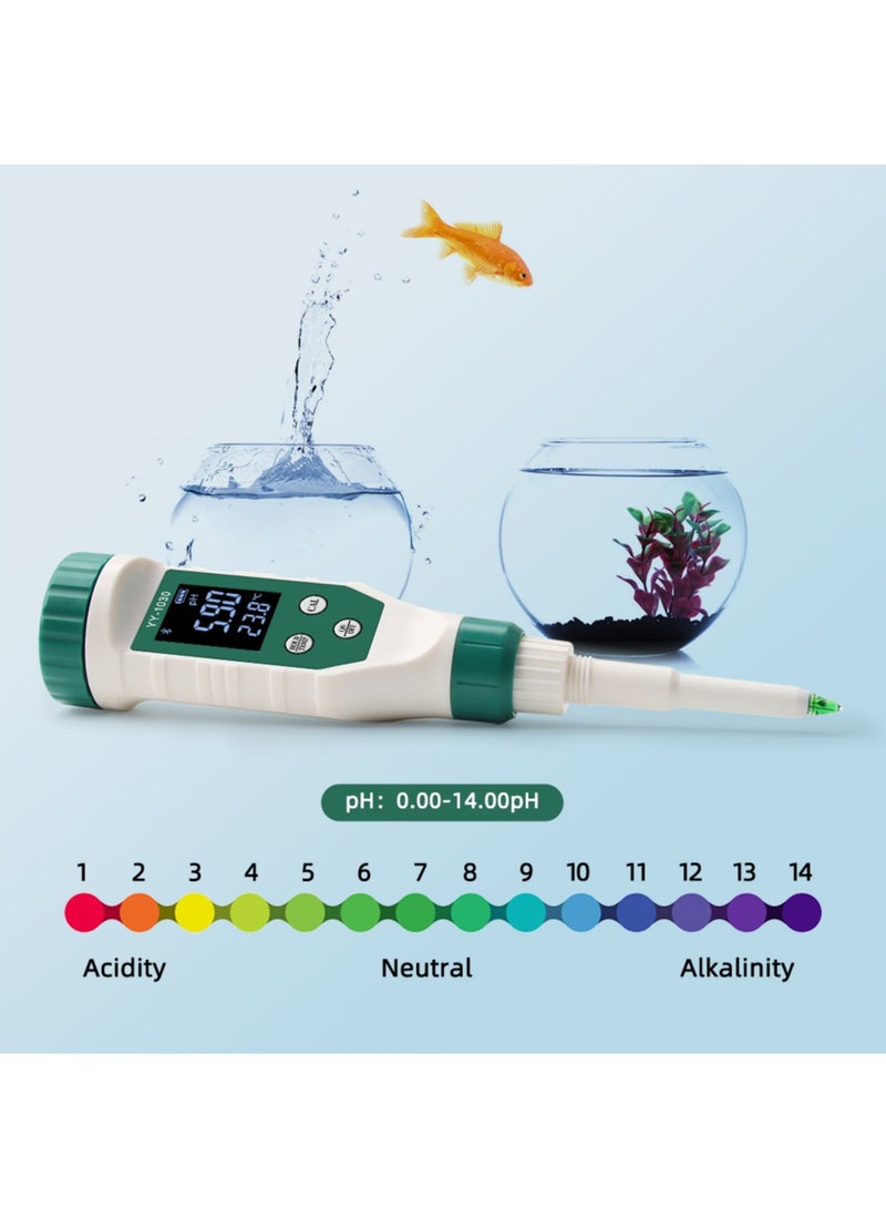 YY-1030 Smart Bluetooth pH Meter, Water Quality Tester Pen, Mobile APP Control, for Soil/Cosmetic/Food/Cheese/Meat Fruit/Dough/Baby Food Supplement