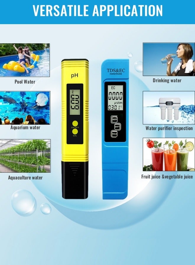 Digital PH Meter, 3-in-1 TDS EC and Temperature Meter, Plant Soil MoistureTester Kit for Home, Garden and Hydroponics