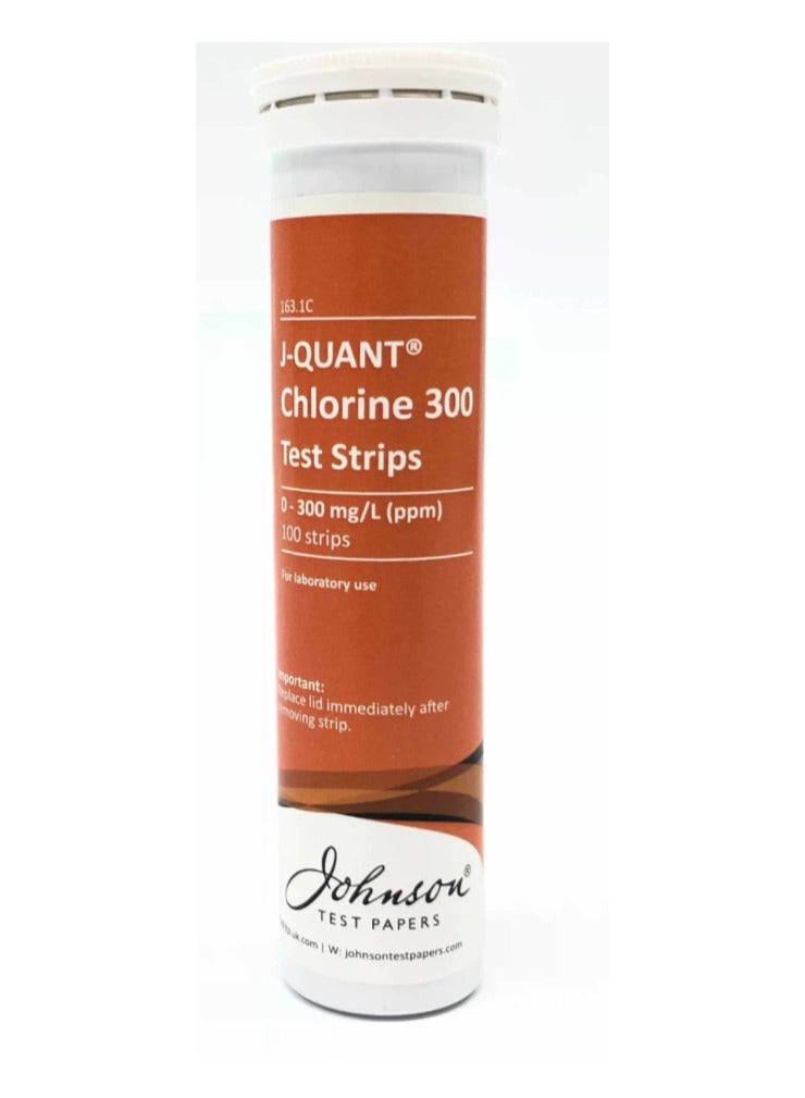 J-Quant Chlorine Test Strips, 300ppm