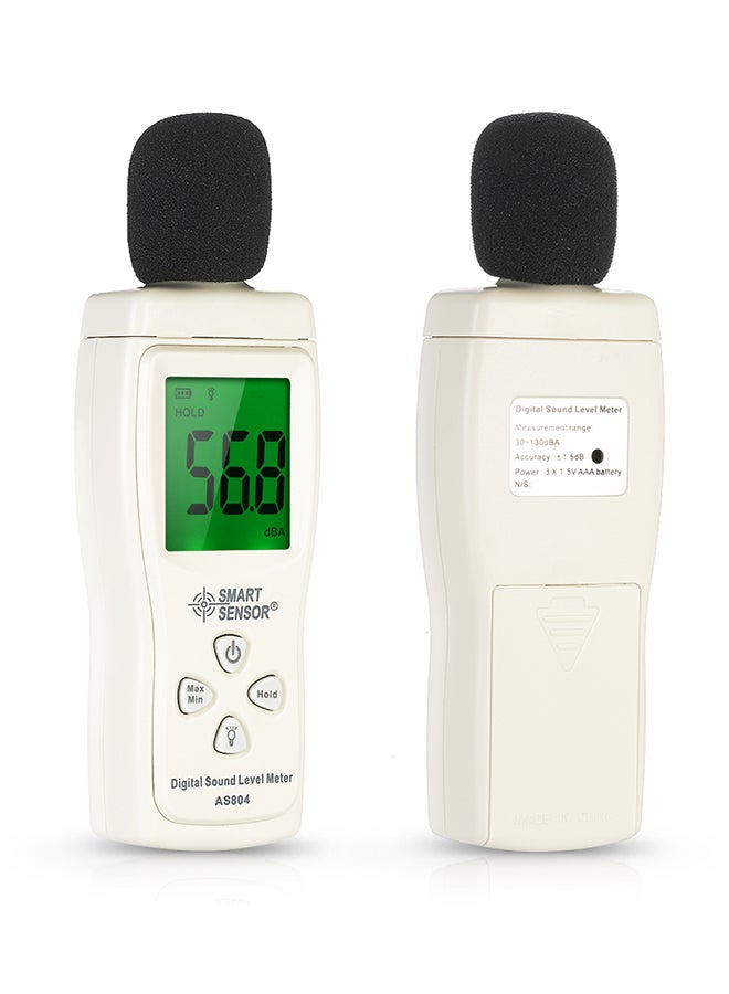 Mini Digital Sound Level Meter White 0.11kg