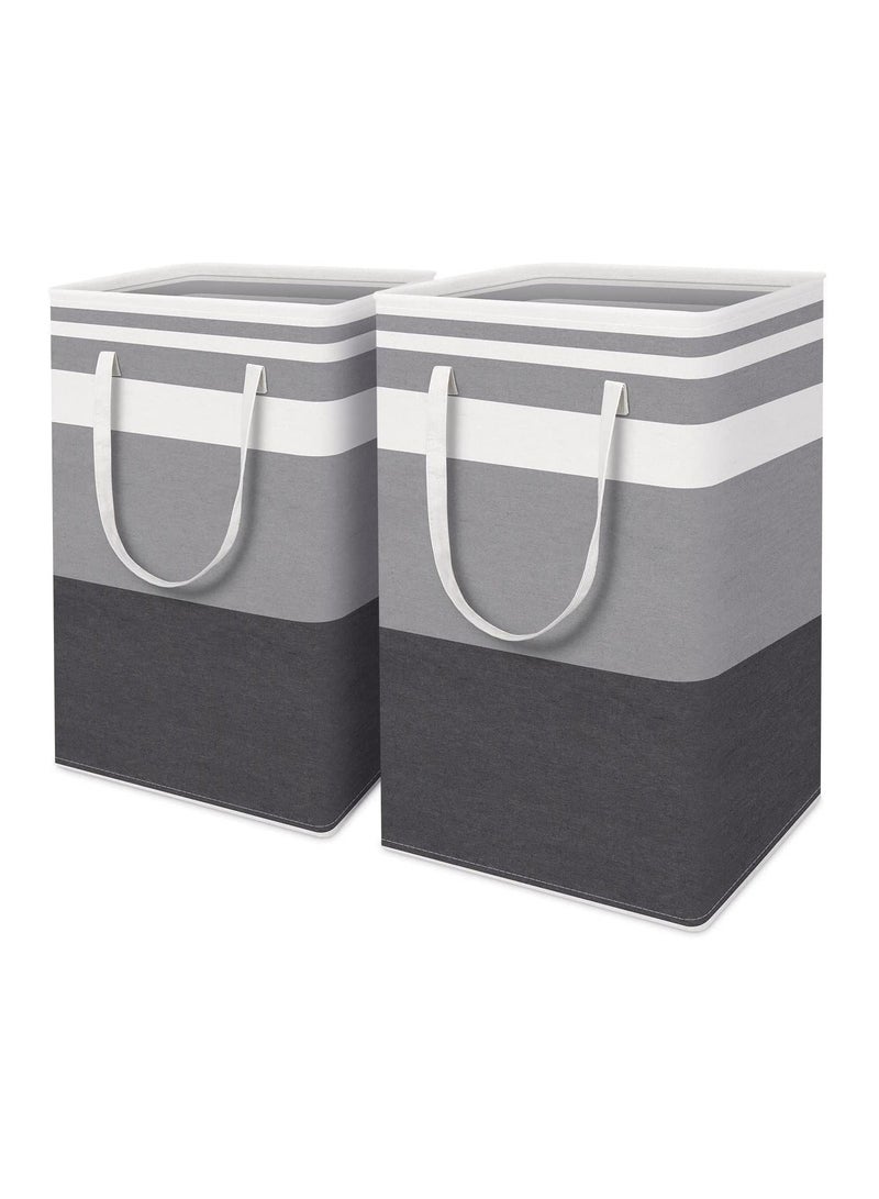Large Laundry Basket, Waterproof, Freestanding Laundry Hamper, Collapsible Tall Clothes Hamper with Extended Handles for Clothes Toys in the Dorm and Family (75L)