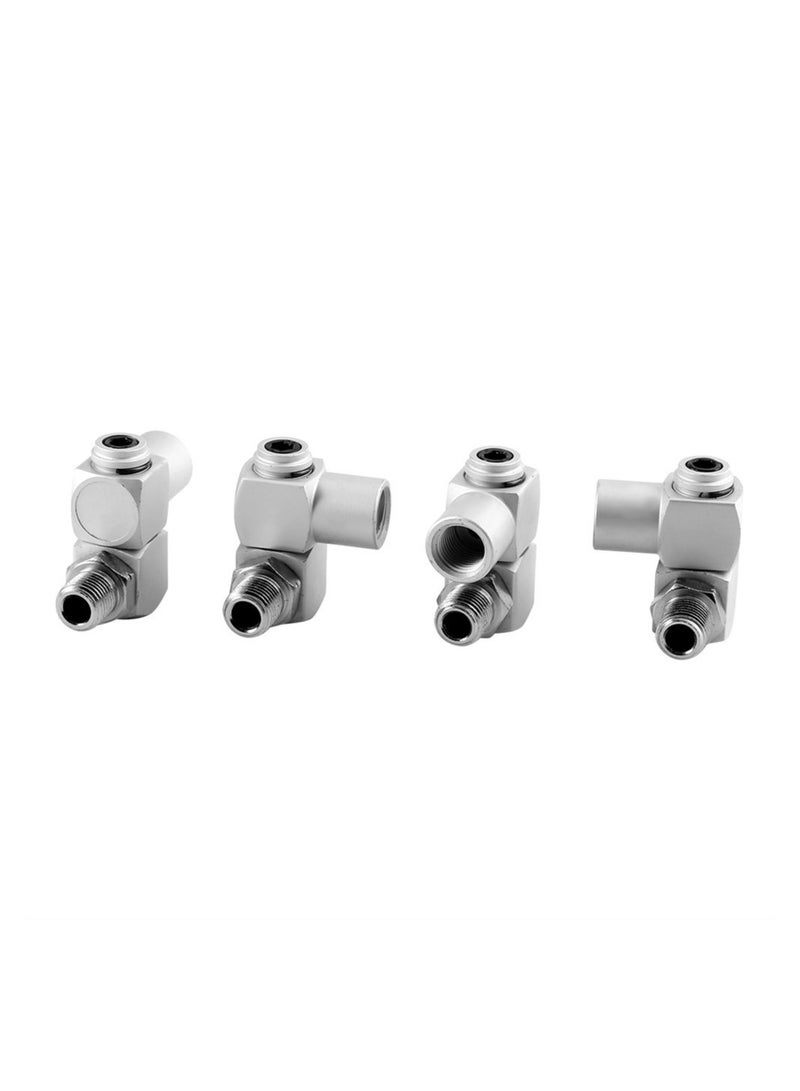 4Pcs Universal Swivel Air Tool Hose Connector, 360 Degree 1/4'' Inch Air Adapter Tool Swivel Fittings Swivel Air Hose Connector Swivel Air Tool Adapter