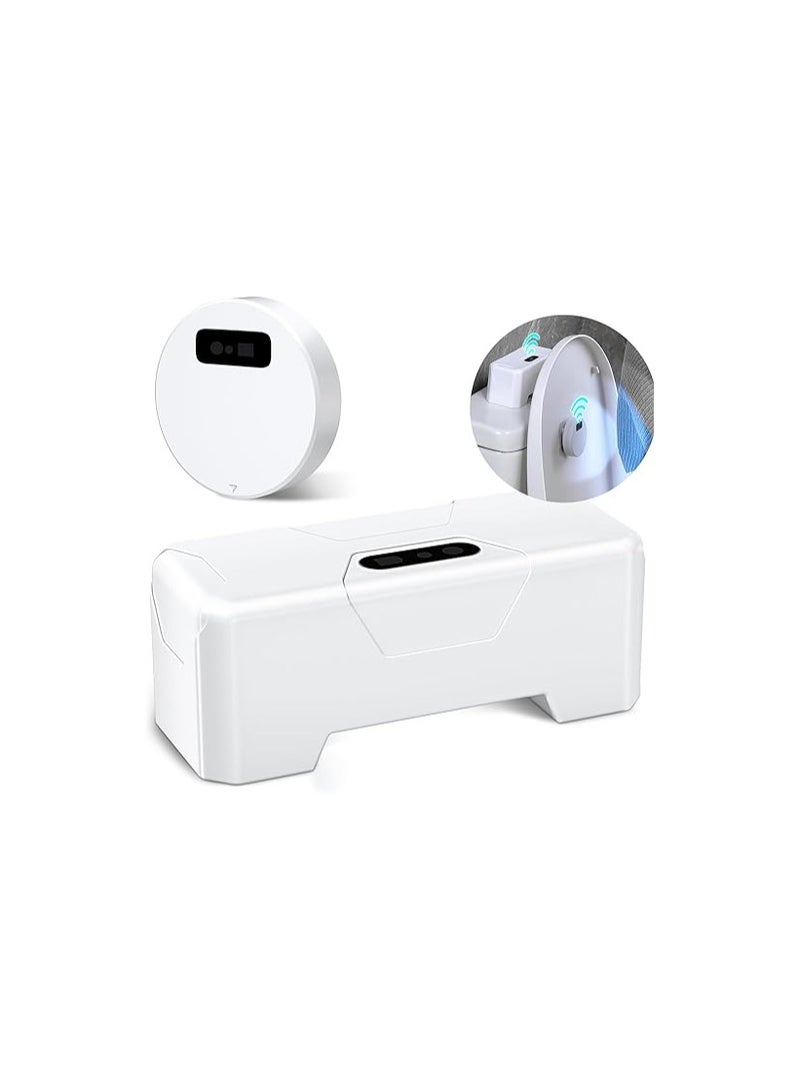 Automatic Toilet Flusher, Upgraded Touchless Toilet Flush Kit, Toilet Flusher Replacement Kit, for Most Homes and Public Toilets with Infrared Sensor, Rechargeable USB Charging and IPX6 Waterproof