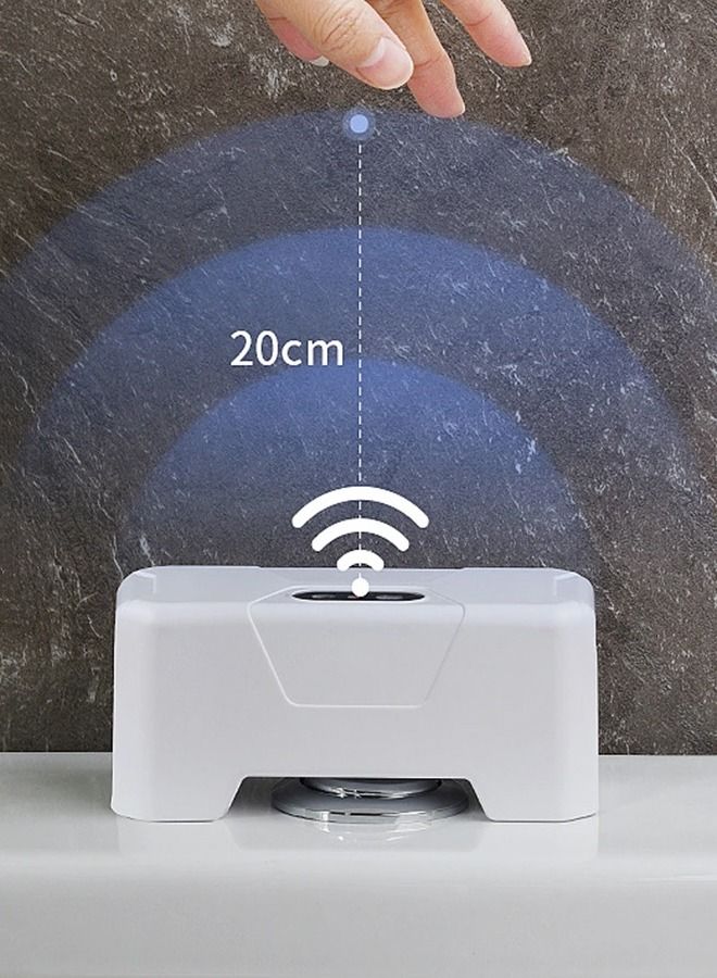 Toilets Flush Valves IPX5 Waterproof Smart Toilets Flush Sensor Button Splash-proof with Wireless Transmitter for Public Toilets