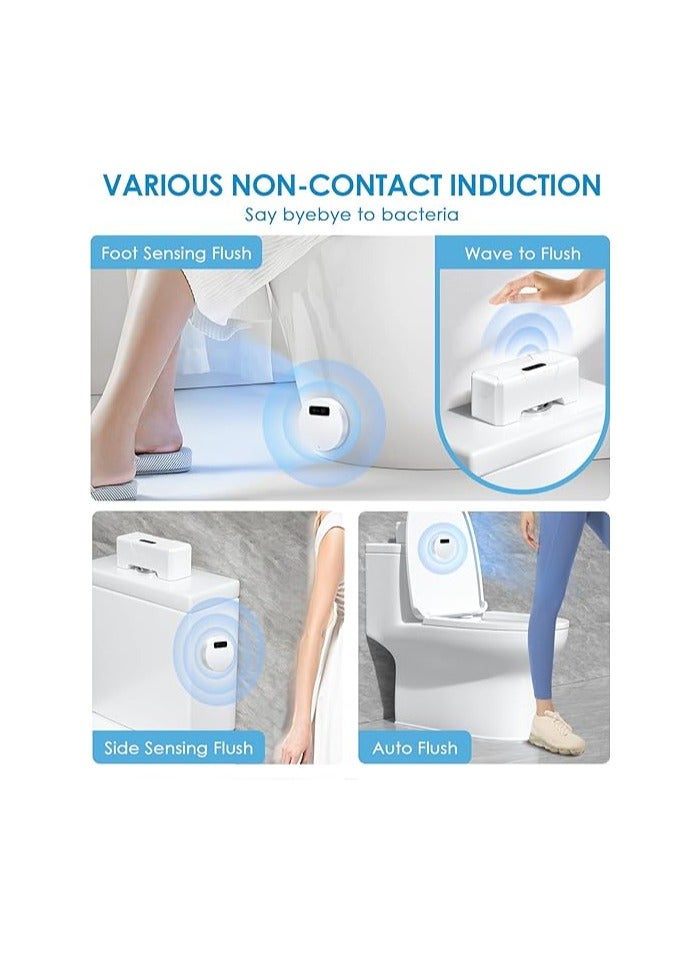 Upgraded Touchless Automatic Toilet Flusher Kit with Infrared Sensor, Rechargeable USB, and IPX6 Waterproof Design for Homes and Public Restrooms - Easy Replacement for Most Toilets.