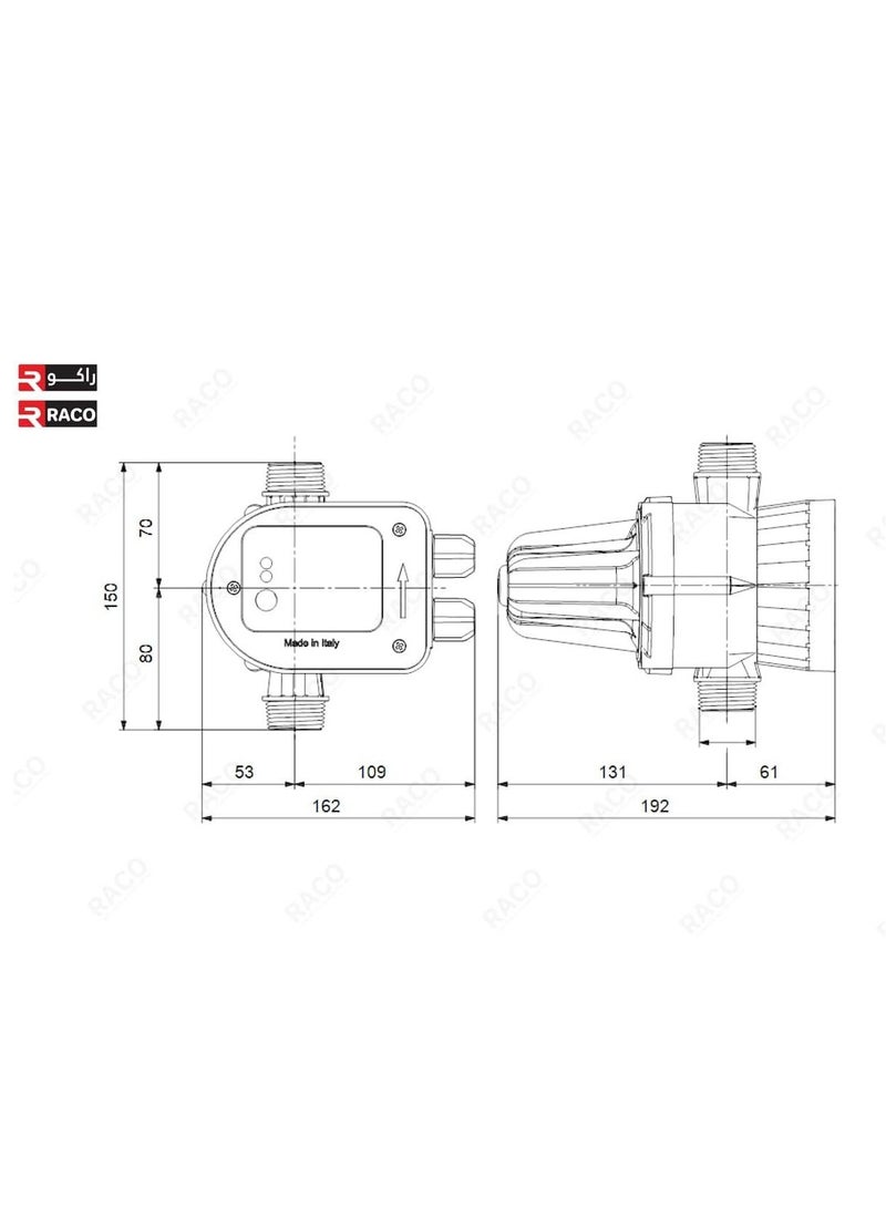 RACO Grundfos PM START Electronic Pressure Control Kit Automatic Start/Stop Pressure Manager Made in Italy