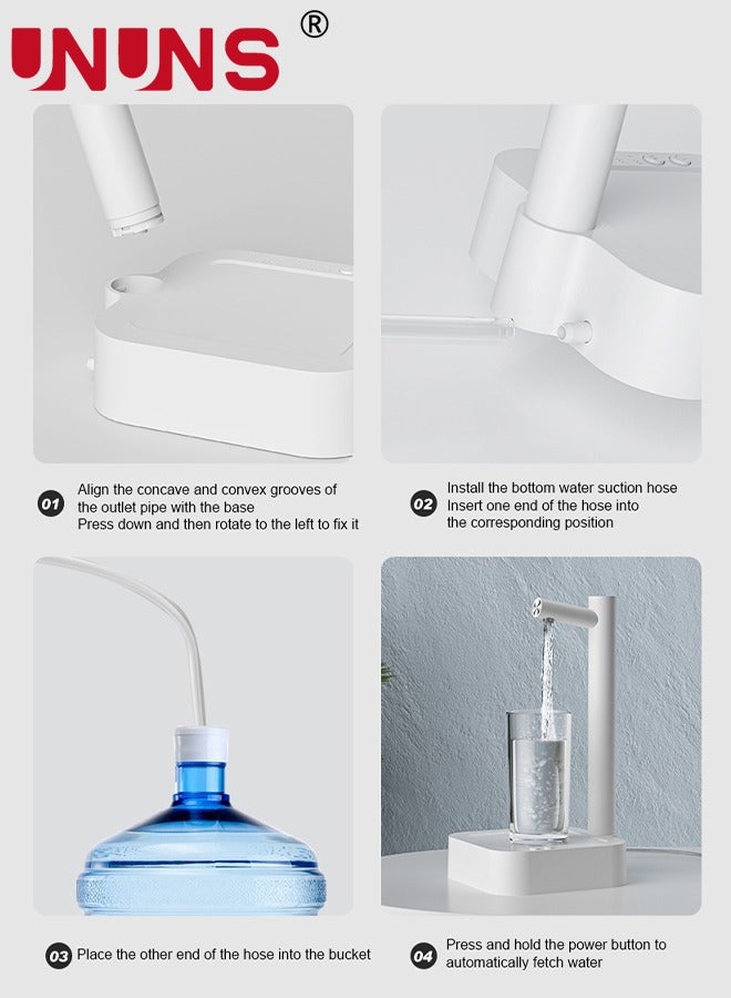 Water Dispenser For 5 Gallon Bottle,Desktop Water Dispenser,Dual-Purpose Automatic Water Pump For Home,Office,And Camping,Nightstand And Bedside