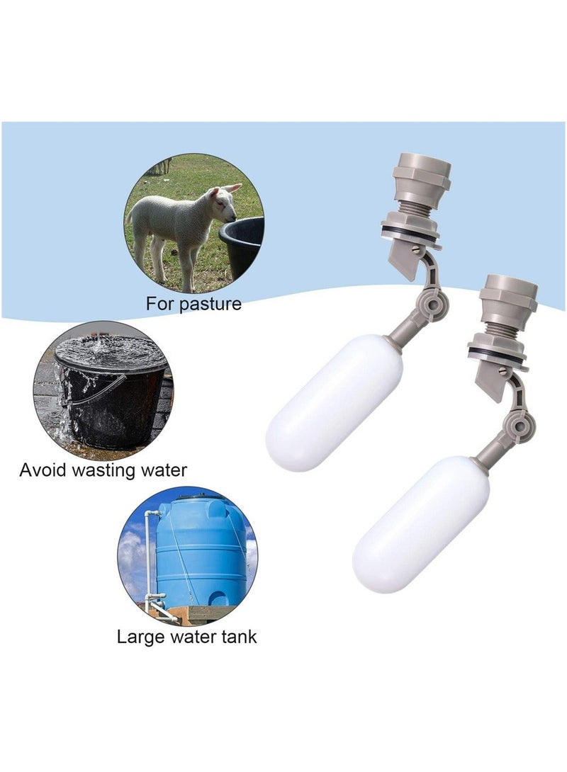 Float Ball Valve, 1/2 Inch Mini Plastic Water Float Ball Valve with Adjustable Arm for Automatic Water Level Control of Water Tank (4 Pack)