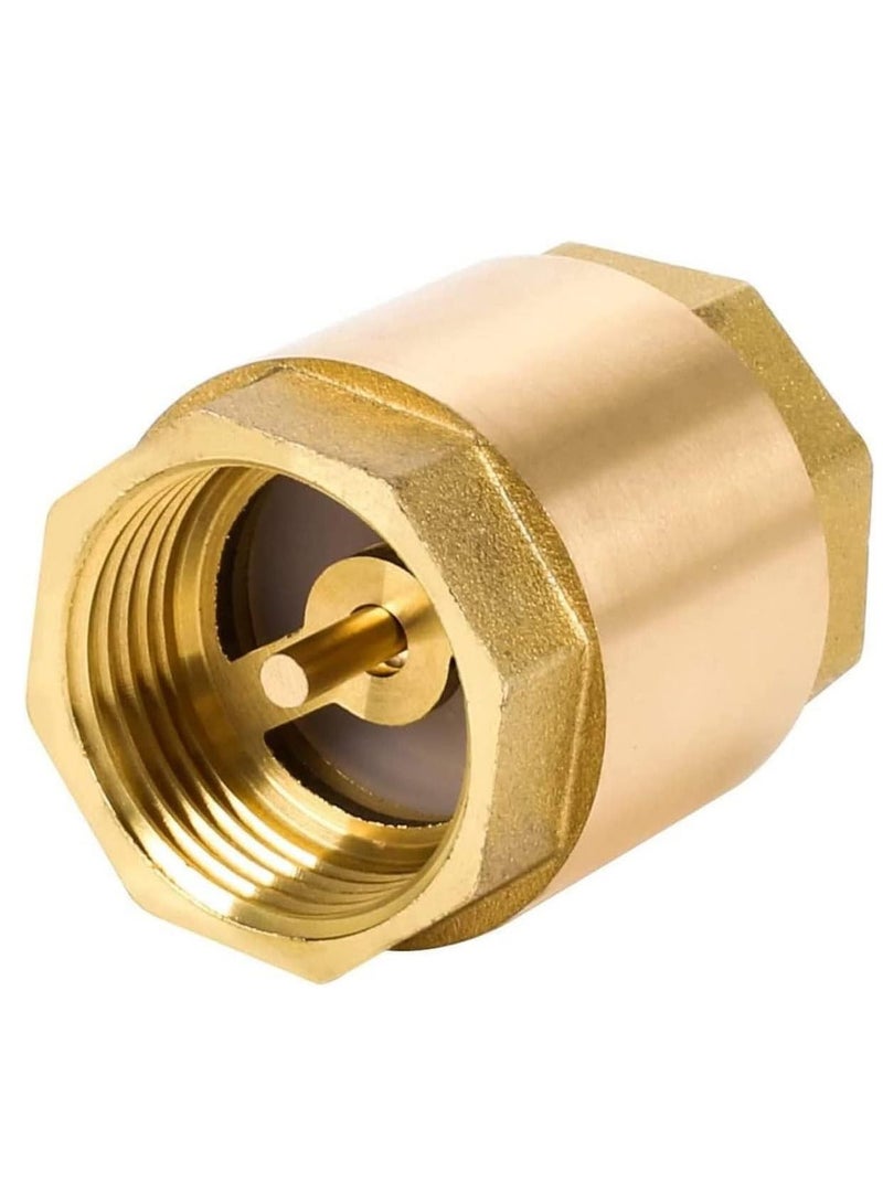 Spring Type Pegler Brass Check Valve, Prevent One Way Backflow, Fit for Garden Repair, Pump, Water Heater, Fountain etc