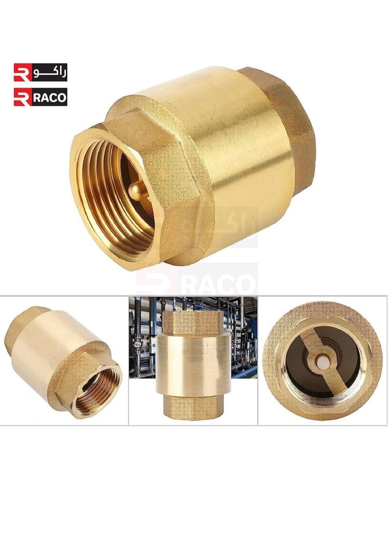 Spring Type Pegler Brass Check Valve, Prevent One Way Backflow, Fit for Garden Repair, Pump, Water Heater, Fountain etc