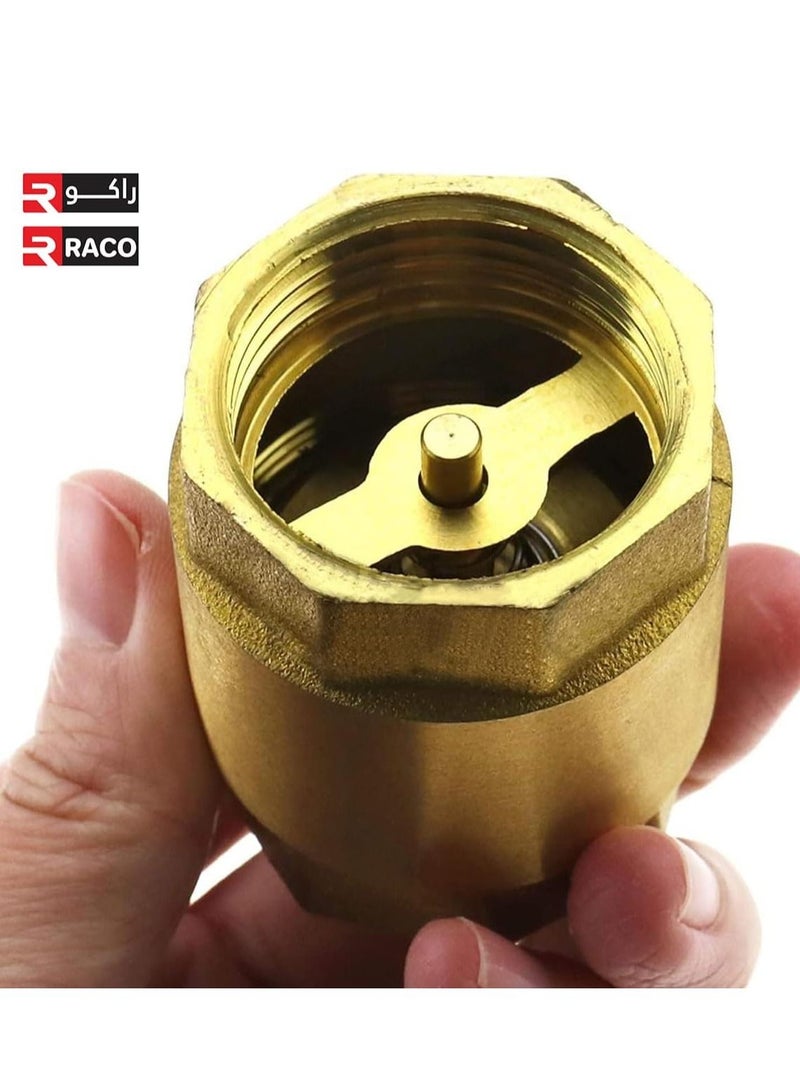 Spring Type Pegler Brass Check Valve, Prevent One Way Backflow, Fit for Garden Repair, Pump, Water Heater, Fountain etc