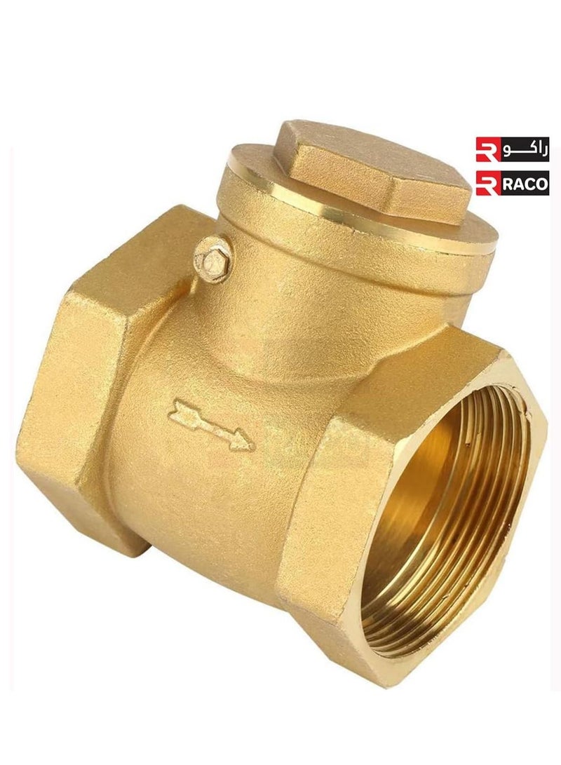 Pegler Brass Check Valve, Prevent One Way Backflow, Fit for Garden Repair, Pump, Water Heater, Fountain etc.- Swing Type