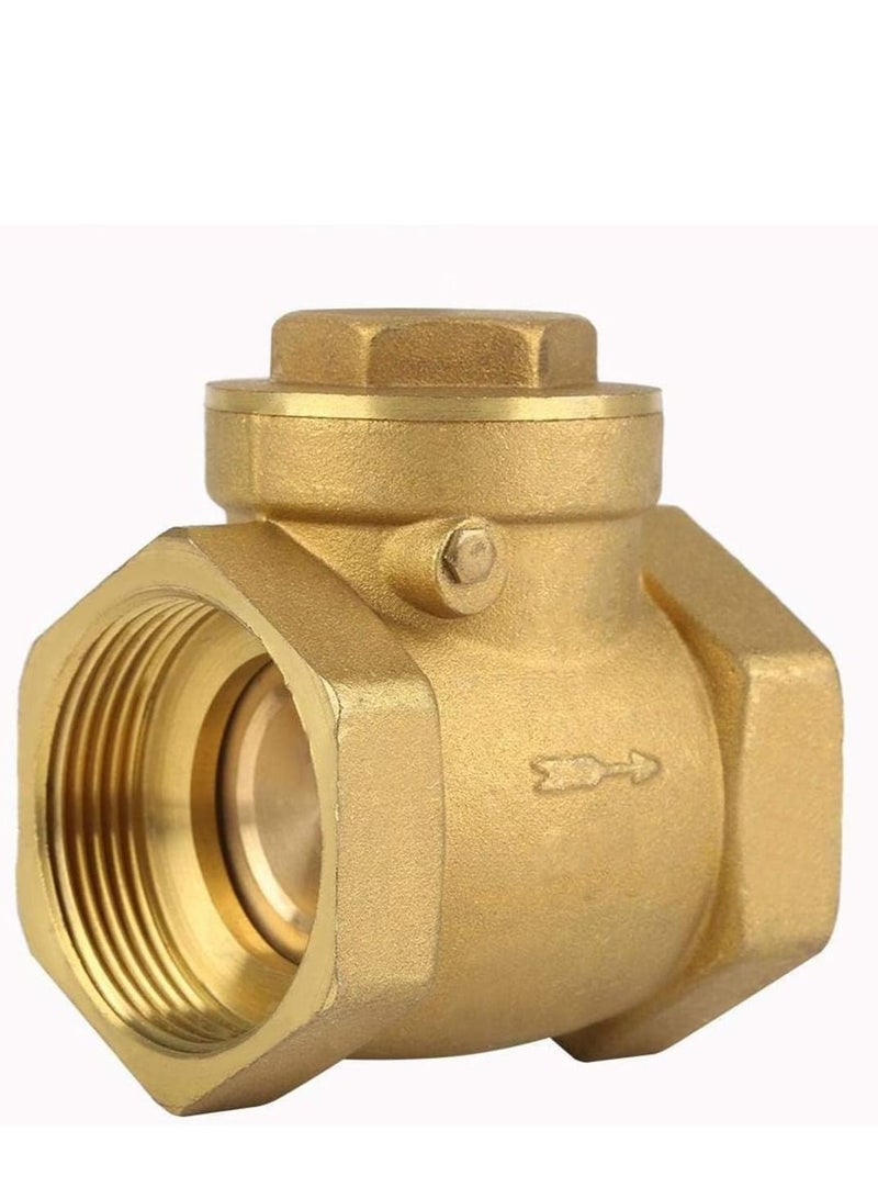 Pegler Brass Check Valve, Prevent One Way Backflow, Fit for Garden Repair, Pump, Water Heater, Fountain etc.- Swing Type