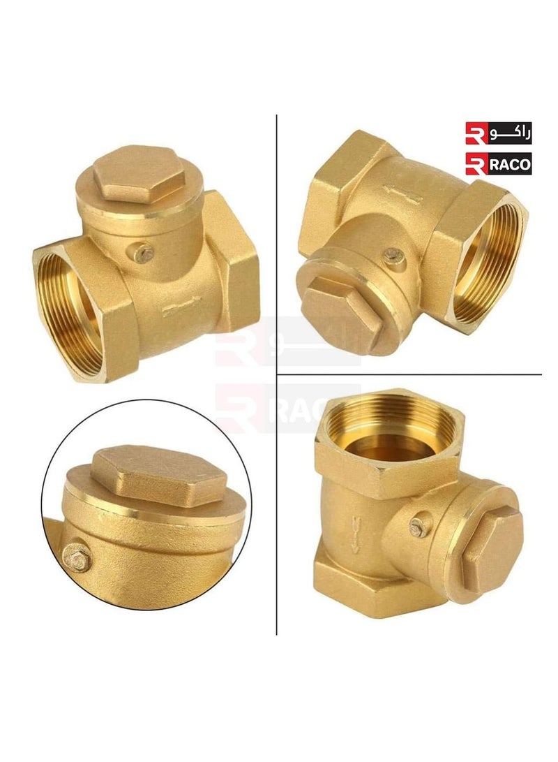 Pegler Brass Check Valve, Prevent One Way Backflow, Fit for Garden Repair, Pump, Water Heater, Fountain etc.- Swing Type