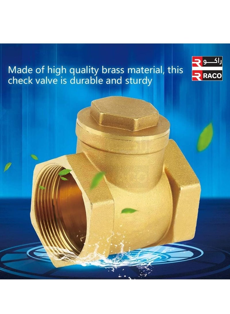 Pegler Brass Check Valve, Prevent One Way Backflow, Fit for Garden Repair, Pump, Water Heater, Fountain etc.- Swing Type