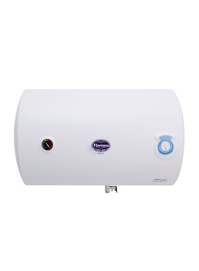 Florence Horizontal Electric Water Heater White 80Liters