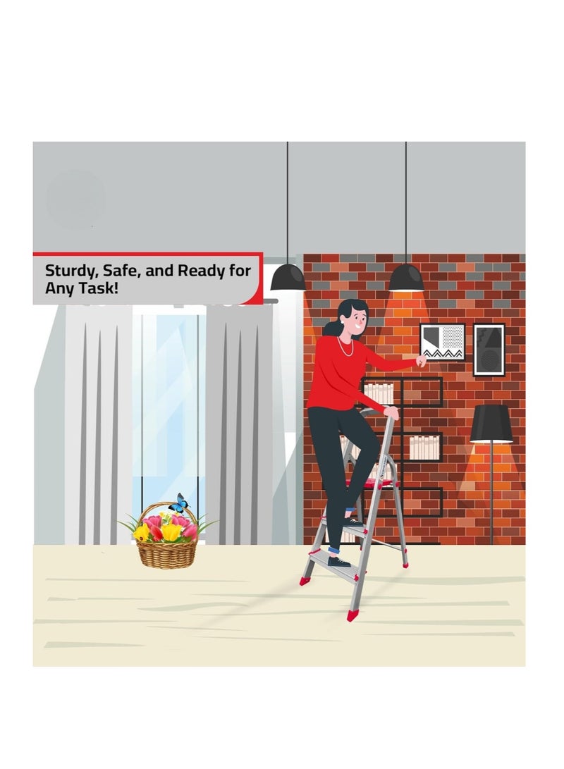 Aluminum Steps Household Ladder 3 Steps