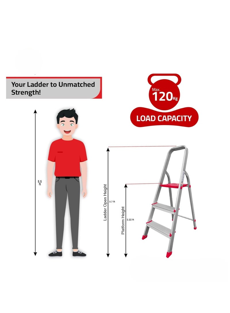 Aluminum Steps Household Ladder 3 Steps