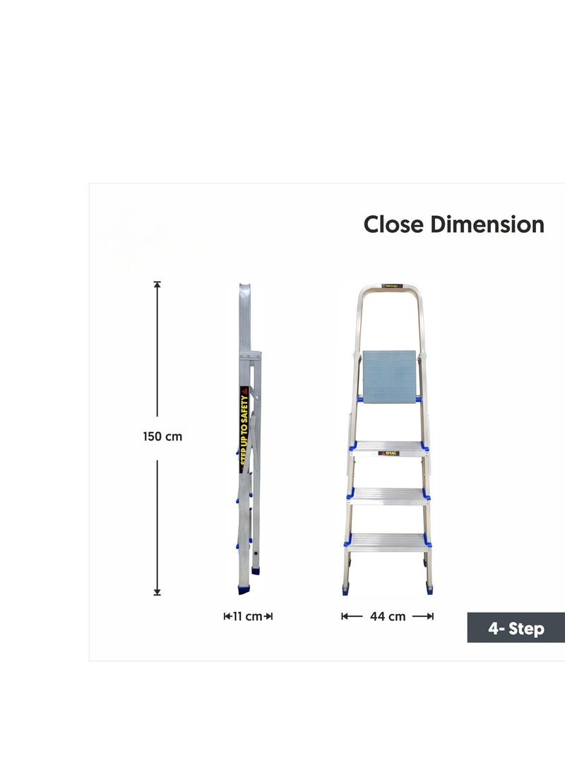 3 Steps Household Aluminium Ladder with Platform Step at Top
