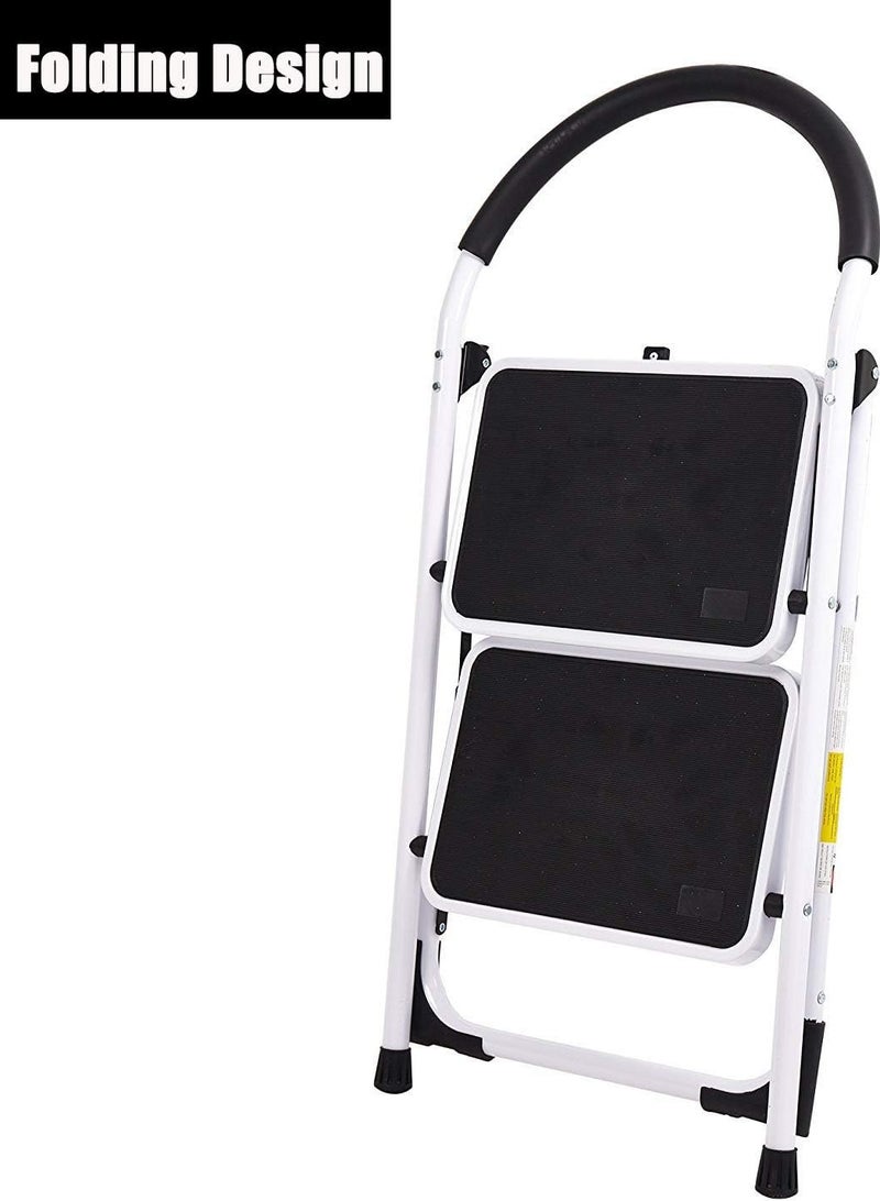 2 Step Ladder with Handgrip Folding Heavy Duty Step Stool for Home,Kitchen