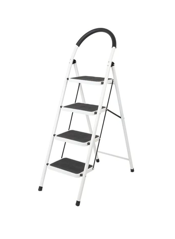 Home Purpose Ladder-4 Steps Foldable Step Ladder with Rubber Handgrip