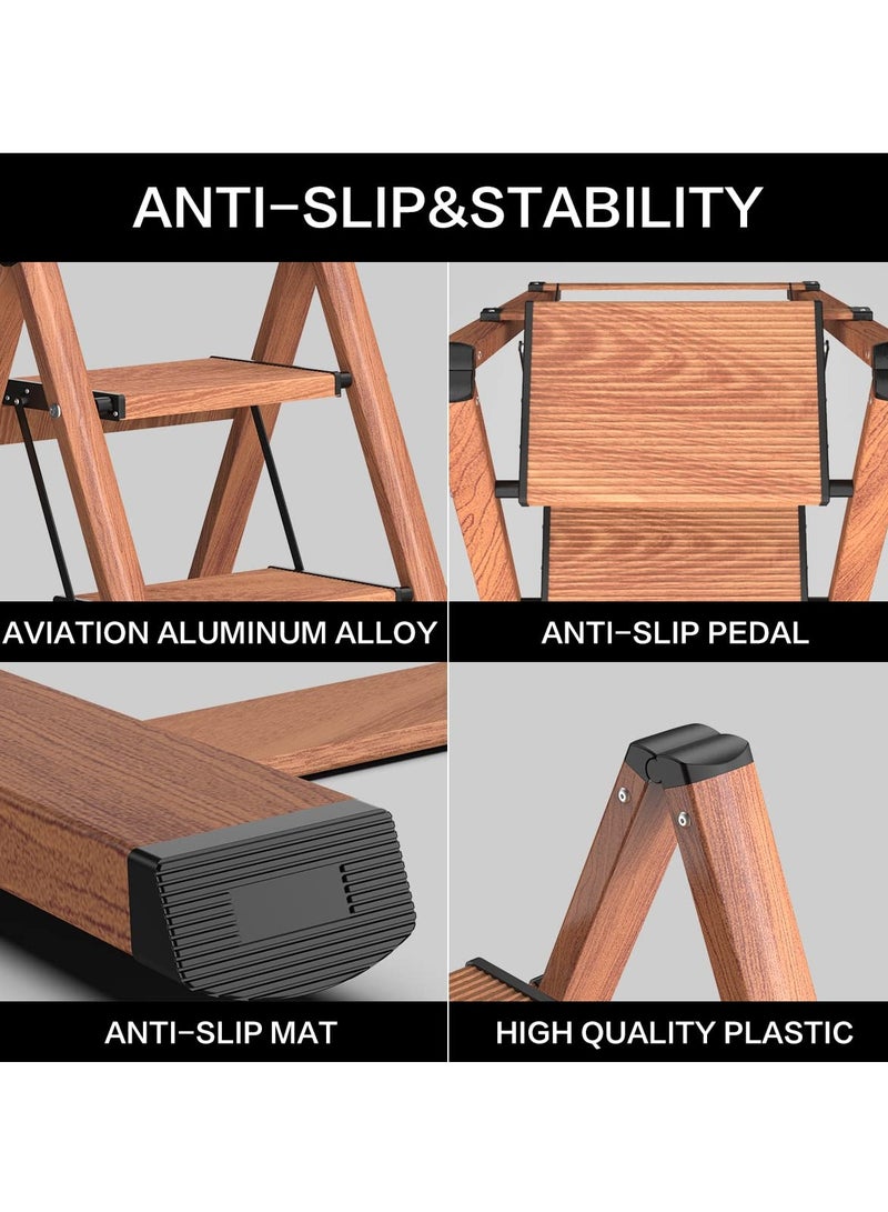 Aluminum ladder of 3 steps, foldable