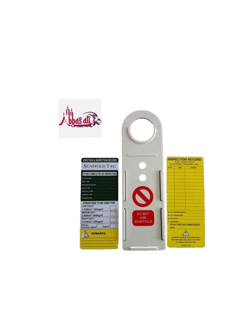 Scaffolding Status Holder and Scaffolding and Construction Inspection Tags